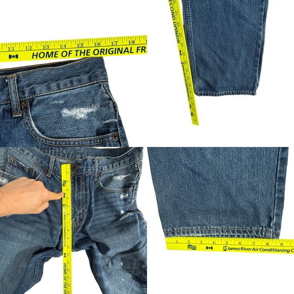Aeropostale Distressed‎ Bootcut Jeans Mens 32x32 Medium Wash Denim - Picture 7 of 7